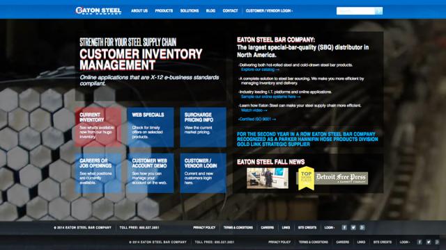 Eaton Steel website design